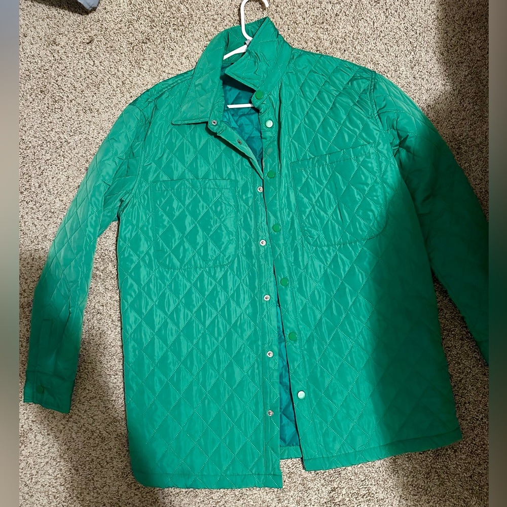 Reclaimed Vintage Teal Quilted Jacket